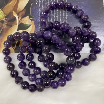 B 水晶手珠  10mm  紫色  1條