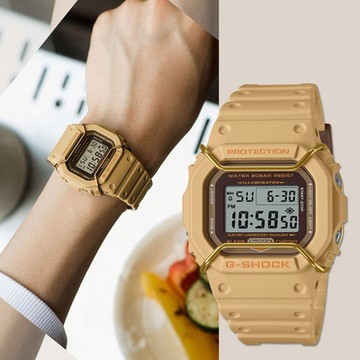 CASIO 卡西歐 G-SHOCK 大地色系啞光金屬電子錶 母親節送禮推薦 DW-5600PT-5