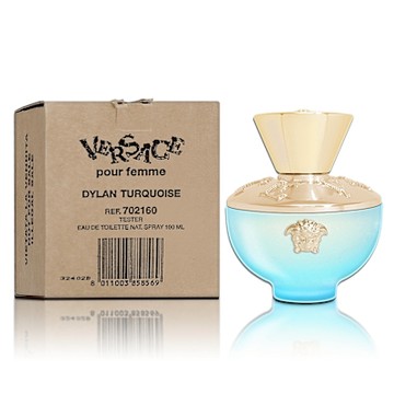 Versace 凡賽斯 Dylan Turquoise 狄倫淡藍女性淡香水 100ML TESTER 環保包裝