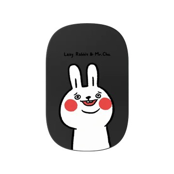 固架 MAX- MagSafe 兼容 黑 - 懶散兔與啾先生 Lazy Rabbit and Mr.Chu - 傻笑