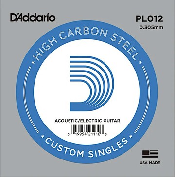 D’Addario PL012 Plain Steel 民謠吉他 電吉他 單弦 第一弦 0.012
