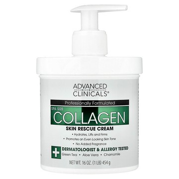 Advanced Clinicals, 膠原蛋白，肌膚修護乳液，16 盎司（454 克）
