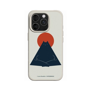 iPhone 16 Pro SolidX 貝殼灰 - ilovedoodle (Lim Heng Swee) - Cat Landscape - Meditation 貓咪冥想