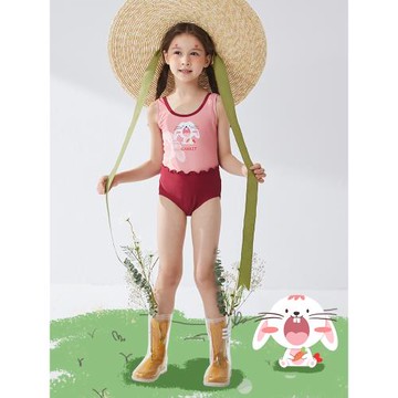 飛魚未來兒童泳衣小女孩中小童寶寶夏季連體游泳衣新款可愛洋氣