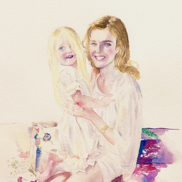 時尚插畫－訂製水彩肖像/雙人
