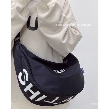 👜 卿選好物 👜帆布包女斜挎包大容量森係休閒百搭餃子包大學生上課通懃單肩包袋