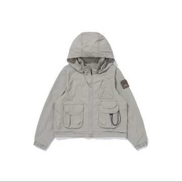 BBC EARTH 女 Detachable Hoodie Out Pockets Warm Jacket 可拆式連帽外套 淺灰 BEFJWDP01960