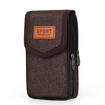 新款腰包男多功能穿皮帶腰帶戶外小包帆布女迷你橫豎款手機套掛包