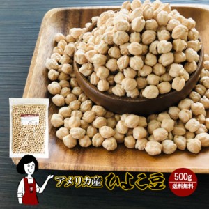 ひよこ豆 500g〔チャック付〕／ガルバンゾー メール便 送料無料 チャック付 ガルバンゾー アメリカ産 乾燥豆 こわけや