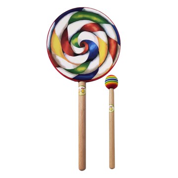 打擊樂器 棒棒糖鼓 手敲鼓 6吋 兒童啟蒙音樂玩具 培養節奏感  1個