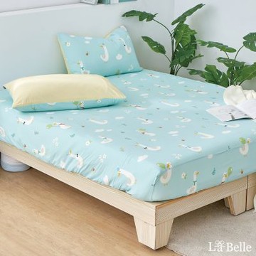 【Great Living格蕾寢飾】義大利La Belle 冬呱愛玉 單人 眠綿冰涼感床包枕套組