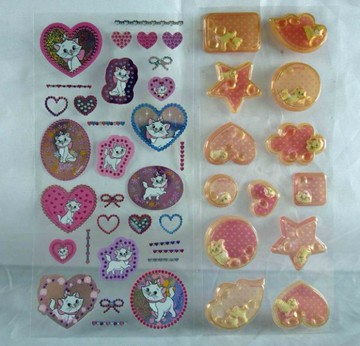 【震撼精品百貨】The Aristocats Marie 迪士尼瑪莉貓~貼紙 (花邊、凸 )【共2款】