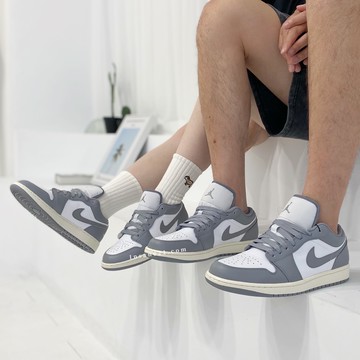 Air Jordan 1 Low Vintage Grey 灰 奶油底 男鞋 小DIOR 553558-053