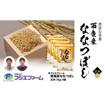 ふるさと納税 フジエファーム雨竜産ななつぼし玄米5kg×4袋 北海道雨竜町