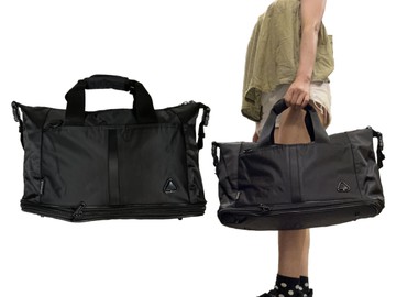 ~雪黛屋~SPYWALK 旅行袋中容量大齒拉鍊可加大容量防水尼龍提肩背斜側SJ9654