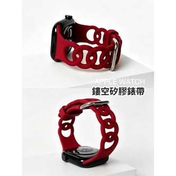 《台灣出貨》超質量 適用 APPLE WATCH 鏤空透氣圓圈 矽膠錶帶 S11 S10 SE 40 46mm 女士錶帶