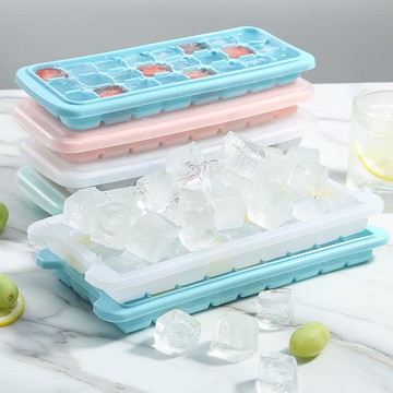 冰格速凍器凍冰塊模具制冰盒硅膠網紅凍冰帶蓋家用大神器冰箱自制