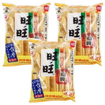 旺旺 仙貝 112g  健康美味  非油炸工藝  100%台灣在地好米  3袋