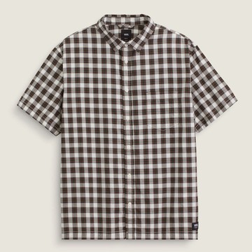 Monte Plaid 咖啡色格紋短袖襯衫