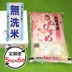 2024年1月発送開始『定期便』無洗米　石見地方産きぬむすめ　5kg×全6回