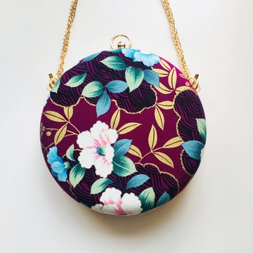 紫紅調花樣年華小圓包 - 可手拿 / 斜揹/ 婚禮姊妹禮物