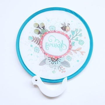 網紅折疊扇子兒童卡通團扇女式隨身便攜小折扇夏季圓扇2把裝