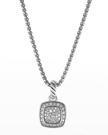 Petite Albion Pendant Necklace in Diamonds and Sterling Silver