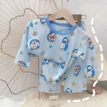 Ary 睡衣 男女童睡衣 寶寶睡衣 童裝 兒童卡通呼吸棉7分家居服套裝 寶寶卡通空調服純棉睡衣春夏童裝薄