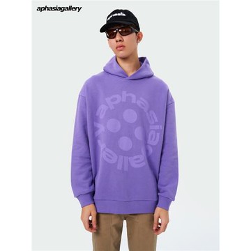 aphasiagallery品牌字母印花基礎連帽衛衣男高街寬松上衣情侶帽衫