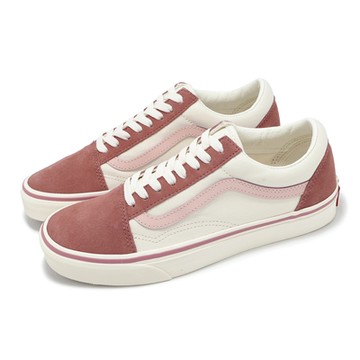 Vans 休閒鞋 Old Skool 男鞋 女鞋 米白 粉 低筒 皮革 復古 板鞋 VN0005UFPNK