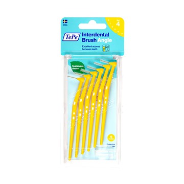 TePe 緹碧 L型長柄牙間刷 刷毛柔軟不刺激牙齦 方便清潔後牙  0.7mm  6支  1盒