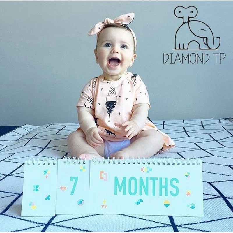 ベビー月齢カード マンスリーカード 赤ちゃんの月齢記念日写真撮影用カード ベビーフォト マンスリーフォト成長記録 出産祝い ギフト 100day記念 お祝い 通販 Lineポイント最大get Lineショッピング