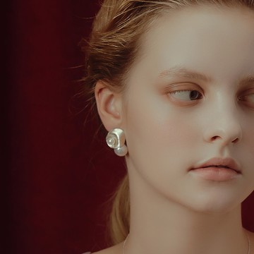 【送禮首選最佳禮物】純銀 天然珍珠 星夜女神耳環 (可改夾)