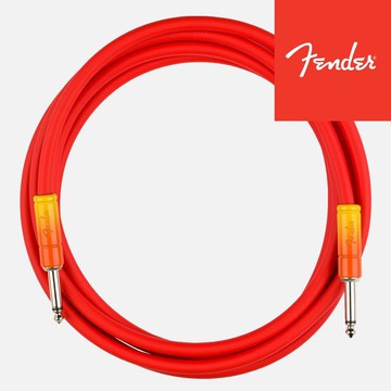Fender 吉他導線 Ombre 漸層橘紅色 雙直頭 Instrument Cables 10ft 3m【黃石樂器】