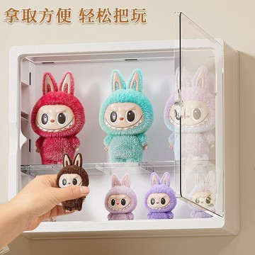 🌟小象免運🌟布娃娃掛件展示盒旋轉壁掛免打孔毛絨公仔玩偶手辦盲盒收納展示架