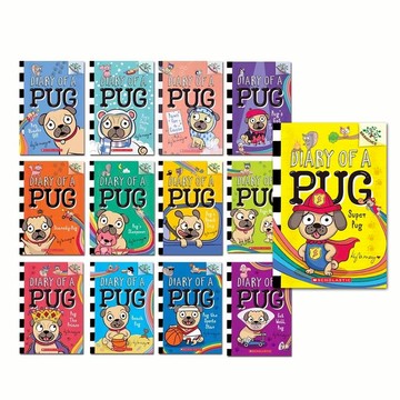 【精選組合】Diary of a Pug 套書 {共13本} / Kyla May / Scholastic出版社旗艦店