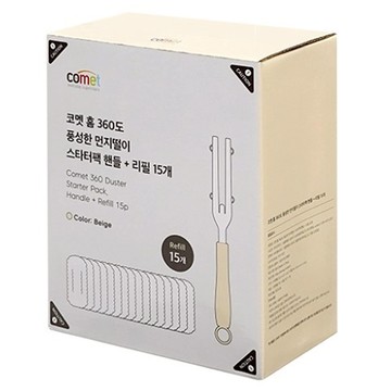 comet 360度除塵撢子 + 補充包 15個  白色  1組