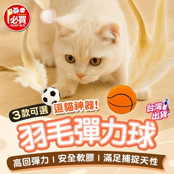 ❤️必買❤️ 羽毛彈力球 貓咪玩具 逗貓彈力球 逗貓玩具球 互動玩具 解悶玩具 貓咪跳跳球 貓咪彈跳球 寵物玩具 貓玩具