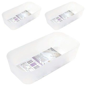 NAKAYA 置物盒3入組 SS(17.6 x 8.6 x 4.5cm)  工子白  1組