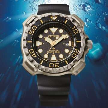 CITIZEN 星辰 PROMASTER 限量 鈦 1982年復刻版光動能200米潛水錶-46.5mm BN0220-16E