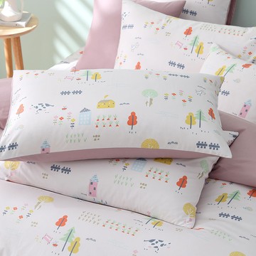 鴻宇 HongYew - 枕套2入 美國棉授權品牌-小農場-米