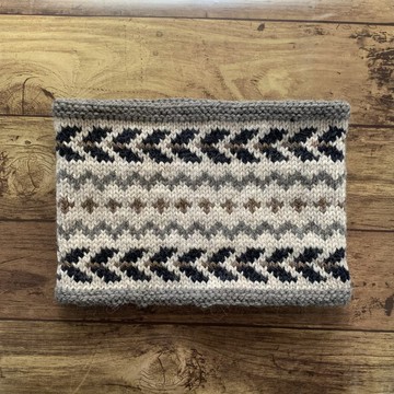 冰島織紋手工針織脖圍 柔軟幼羊駝毛混紡 日本職人手作