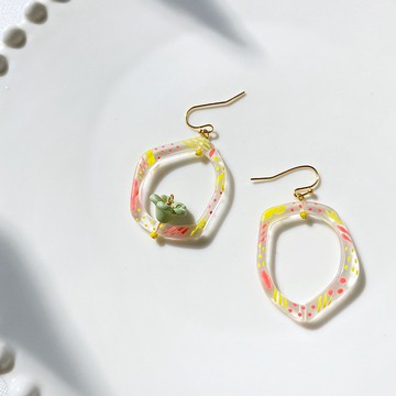 窗台小花夾式/針式耳環