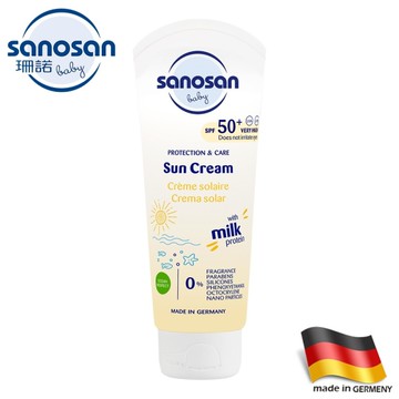 德國sanosan珊諾-baby防曬水潤乳霜SPF50+【六甲媽咪】