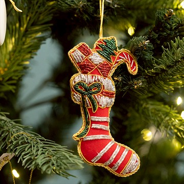 比利時Goodwill 玻璃珠聖誕掛飾 聖誕襪