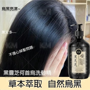 台灣發貨🔥何首烏 黑靈芝 黑髮洗髮精300ML 草本精粹溫和洗髮 滋養秀髮洗髮精 強健秀髮  控油抗屑洗髮乳 強韌髮根