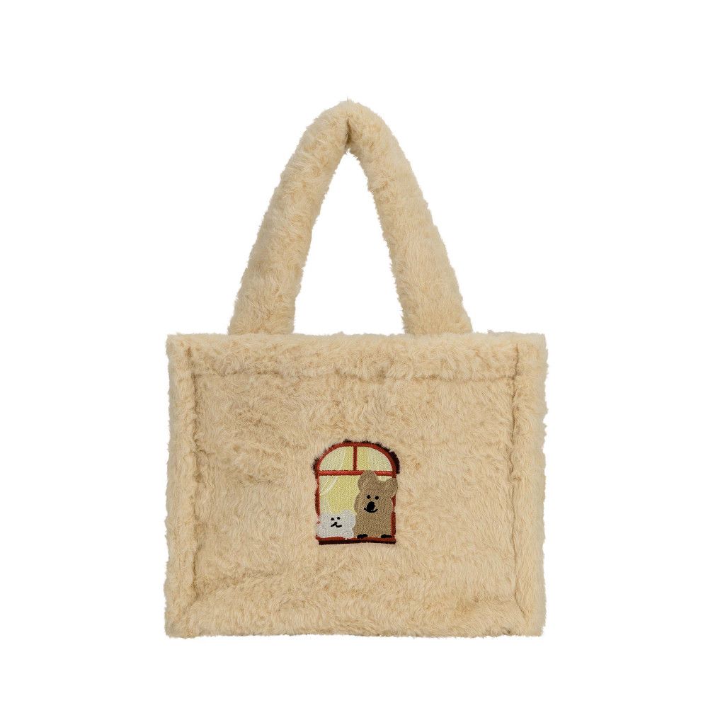 DINOTAENG 呆萌町 絨毛提袋 窗戶款