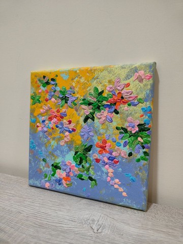 【夏花語】無框畫/掛畫/壓克力畫/風景/原畫/擺飾/聖誕禮物/交換