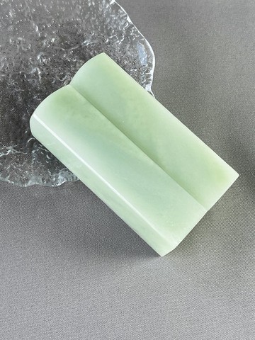 【玉玉印章】 淡藍青白玉印章 獨特結婚對章系列