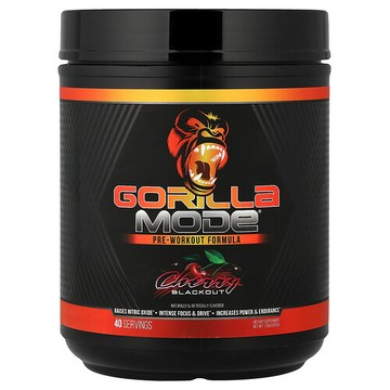 Gorilla Mind, Mode®，鍛鍊前配方，Cherry Blackout，1.79 磅（812 克）